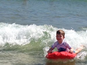 This was taken at our beach holiday whilst I was in the middle of chemo. It made me so happy to see you so full of joy.